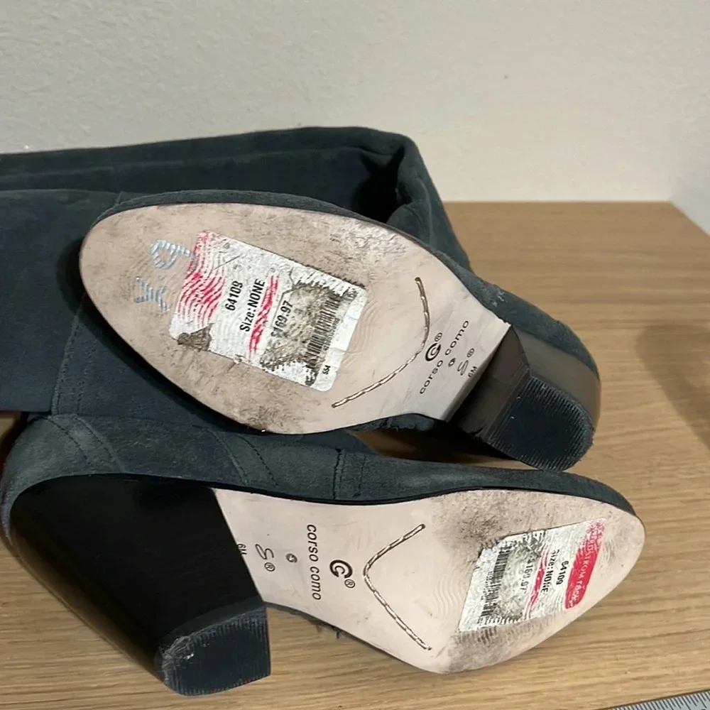 Corso Como Over the knee Suede gray Boots Size 6M